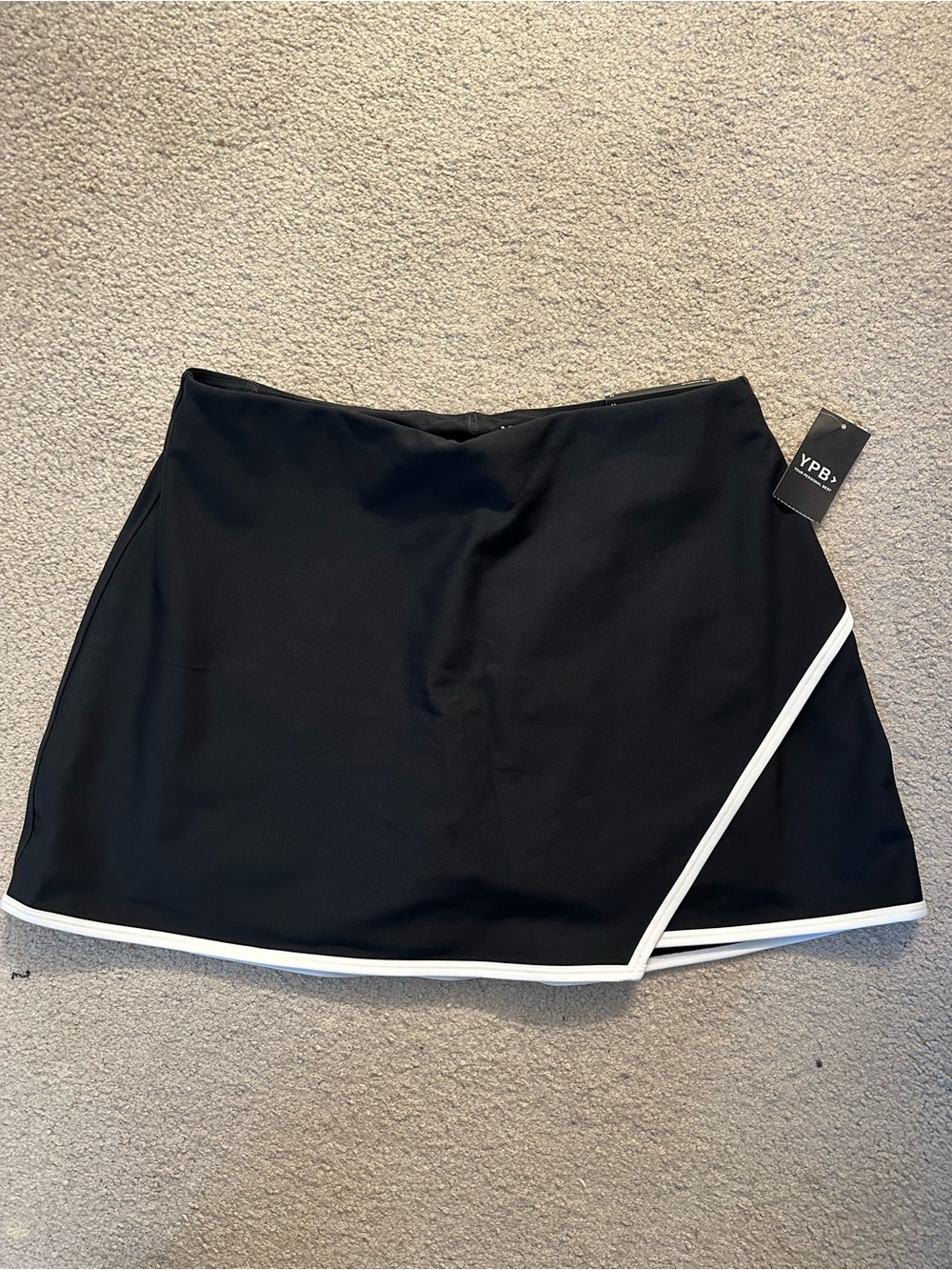 Abercrombie & Fitch Black Skort with White Trim